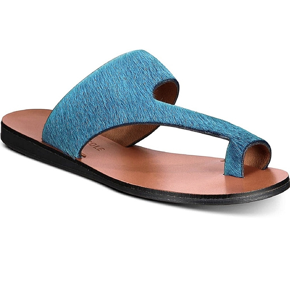 KENNETH COLE PALM SANDALS *CERULEAN/AZURE BLUE - Picture 1 of 17